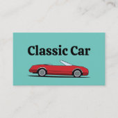 Classic Red Car Mechanic Automobile 名刺 (正面)