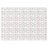 Classic Red Cardinal Pine Christmas Tablecloth  テーブルクロス (正面(横))