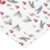 Classic Red Cardinal Pine Christmas Tablecloth  テーブルクロス (アングル)