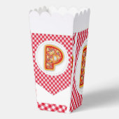 Classic Red Checkered Pizza Initial P Popcorn Box フェイバーボックス (裏面)