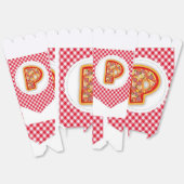 Classic Red Checkered Pizza Initial P Popcorn Box フェイバーボックス (見開き)