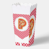 Classic Red Checkered Pizza Initial P Popcorn Box フェイバーボックス (正面)