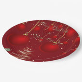  Classic Red Christmas Ornaments Christmas  ペーパープレート (アングル)