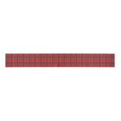 Classic red Christmas plaid simple holiday グログランリボン (正面)