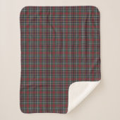 Classic Red Dark Blue Green Plaid Pattern シェルパブランケット (正面)