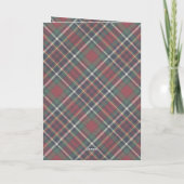 Classic Red Dark Blue Green Plaid Pattern シーズンカード (裏面)