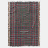 Classic Red Dark Blue Green Plaid Pattern スローブランケット (正面縦)