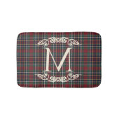 Classic Red Dark Blue Green Plaid Pattern バスマット (正面)