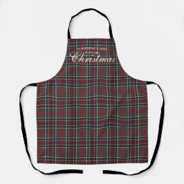 Classic Red Dark Blue Green Plaid Pattern Apron エプロン