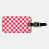 Classic Red Gingham Country Pattern ラゲッジタグ (正面横)