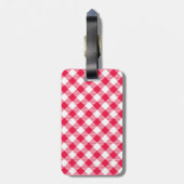 Classic Red Gingham Country Pattern ラゲッジタグ (裏面縦)