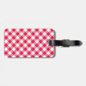 Classic Red Gingham Country Pattern ラゲッジタグ (裏面横)