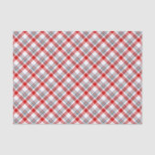 Classic Red Green Blue White Plaid Check Pattern 薄葉紙 (正面)