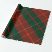 Classic Red & Green Plaid Tartan Christmas ラッピングペーパー (アンロールド)