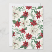 Classic Red & Green Pointsetta Holiday Photo Card シーズンカード (裏面)