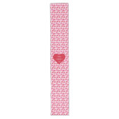 Classic Red Hearts Table Runner Love Gift ロングテーブルランナー (正面)