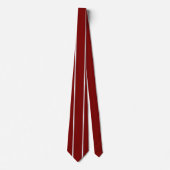 Classic Red Maroon White Striped  Neck Tie  ネクタイ (正面)