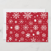 Classic Red Merry & Bright Bold Snowflake Photo シーズンカード (裏面)