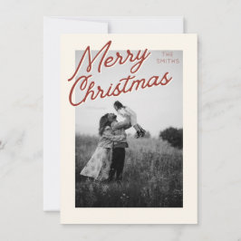 Classic Red Merry Christmas Photo Card シーズンカード