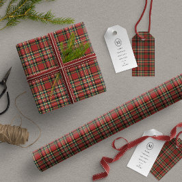 Classic Red Plaid Christmas Vintage Holiday Gift ラッピングペーパー