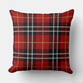 Classic Red Plaid Throw Pillow クッション (正面)