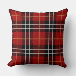 Classic Red Plaid Throw Pillow クッション