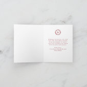 Classic Red Plaid Vintage Photo Christmas Folded シーズンカード (内部)