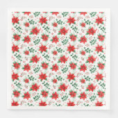 Classic Red Poinsettias Botanical Pattern (正面)