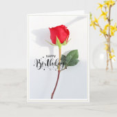 Classic Red Rose Birthday folded Greeting Card カード (黄色い花)