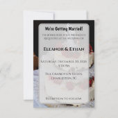 Classic Red Rose Wedding Cake Topper Elegant  招待状 (正面)