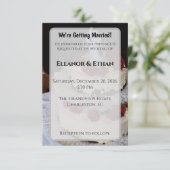 Classic Red Rose Wedding Cake Topper Elegant  招待状 (スタンド正面)