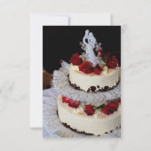 Classic Red Rose Wedding Cake Topper Elegant  招待状 (裏面)