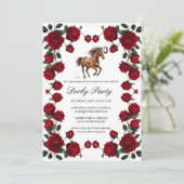 Classic Red Rose Wreath Kentucky Derby Invitation 招待状 (スタンド正面)