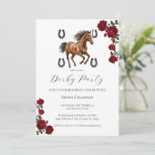 Classic Red Rose Wreath Kentucky Derby Invitation  招待状 (スタンド正面)