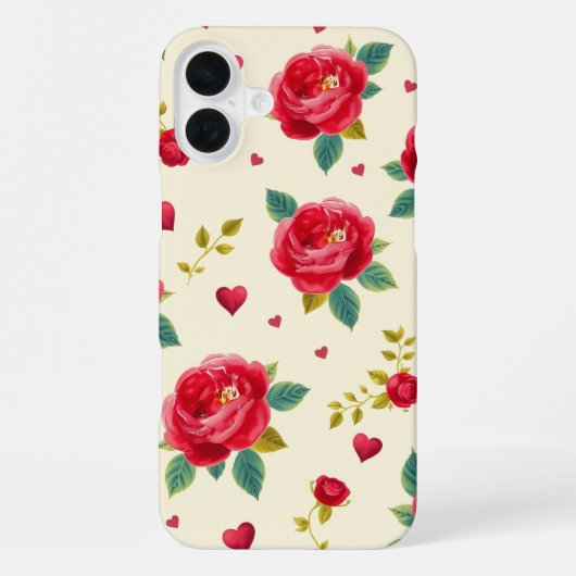 Classic Red Roses iPhone Case iPhoneケース (裏面)