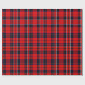 Classic Red Scottish Tartan Seamless Pattern ラッピングペーパー (フラット)