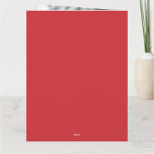 Classic Red Snowman Family Christmas カード (裏面)