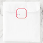 Classic Red Square Sticker スクエアシール (バッグ)