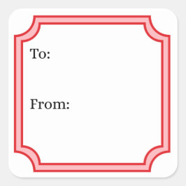 Classic Red Square Sticker スクエアシール