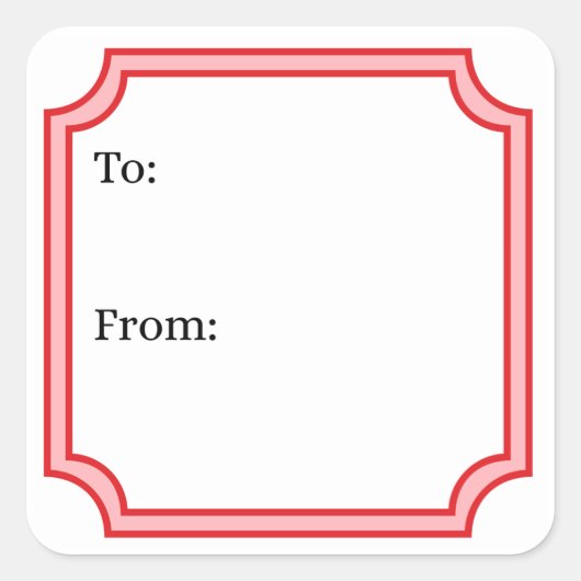 Classic Red Square Sticker スクエアシール (正面)