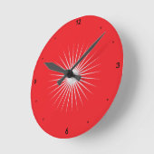 Classic  Red Statement Round Acrylic Wall Clock ラウンド壁時計 (傾斜)