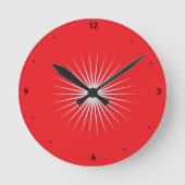 Classic  Red Statement Round Acrylic Wall Clock ラウンド壁時計 (正面)