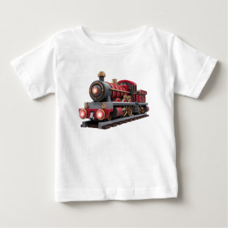 Classic Red Steam Train – Adventure Kids T-Shirt  ベビーTシャツ