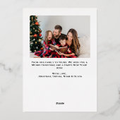 "Classic Red Tartan Christmas Card with Gold Foil  箔シーズンカード (裏面)