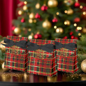 Classic Red Tartan 'Merry Christmas' Favor Boxes フェイバーボックス