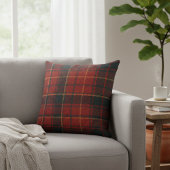 Classic Red Tartan Plaid - Cozy Rustic Charm クッション