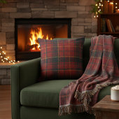 Classic Red Tartan Plaid - Cozy Rustic Charm クッション