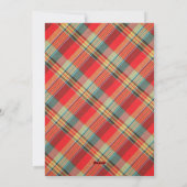 Classic Red Tartan Plaid Hand Lettered Christmas シーズンカード (裏面)