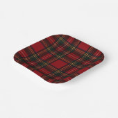 Classic Red Tartan Plaid Pattern Plate ペーパープレート (傾斜あり)