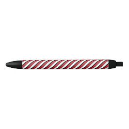 Classic Red White Black Stripe 黒ボールペン
